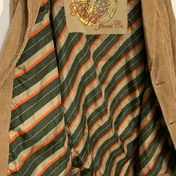 Plugg men’s corduroy blazer with elbow patches XL fully lined with retro fabric - Picture 11 of 13